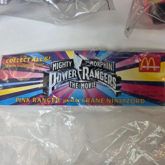 1995 McDonald's Power Rangers Movie Lot of 4 Toys Ninjazord Figures MMPR - Picture 13 of 15